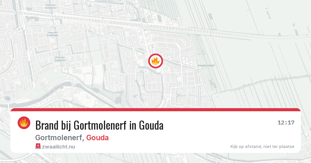 Brand bij Gortmolenerf in Gouda — 2 mrt 2026