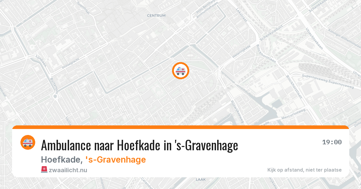 Ambulance naar Hoefkade in 's-Gravenhage — 20 jul 2026