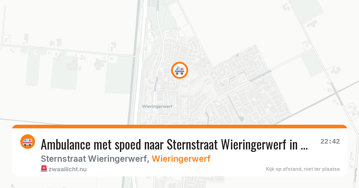 Ambulance met spoed naar Sternstraat Wieringerwerf in Wieringerwerf — 19 apr 2026