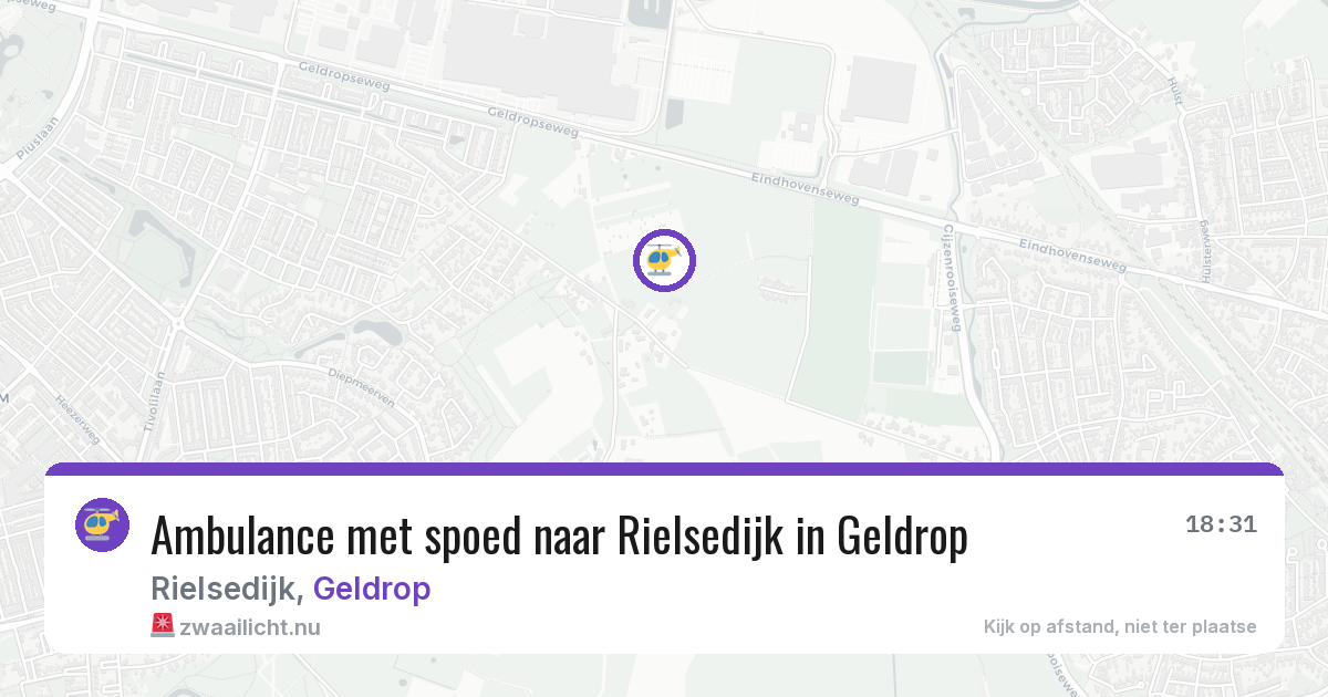 Ambulance met spoed naar Rielsedijk in Geldrop — 16 jul 2026