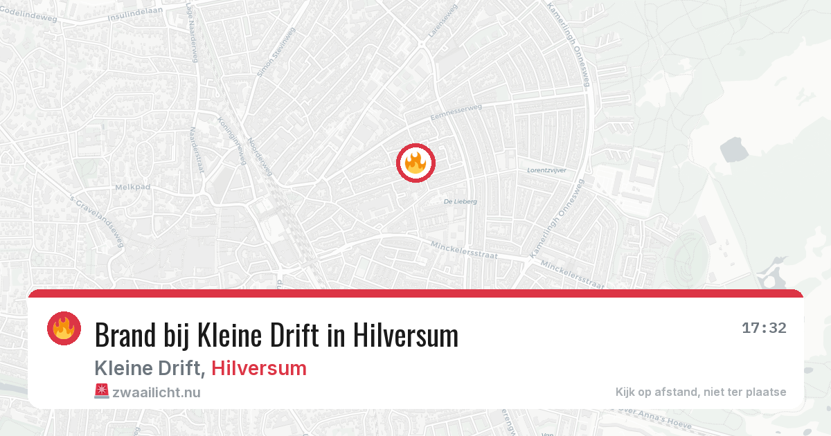 Brand bij Kleine Drift in Hilversum — 28 mei 2026