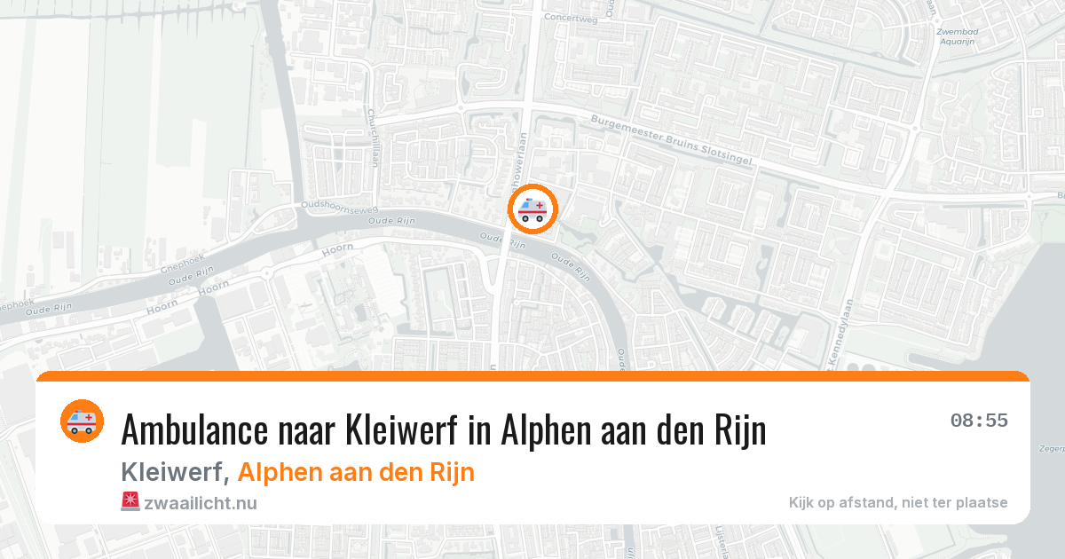 Ambulance naar Kleiwerf in Alphen aan den Rijn — 10 jul 2026