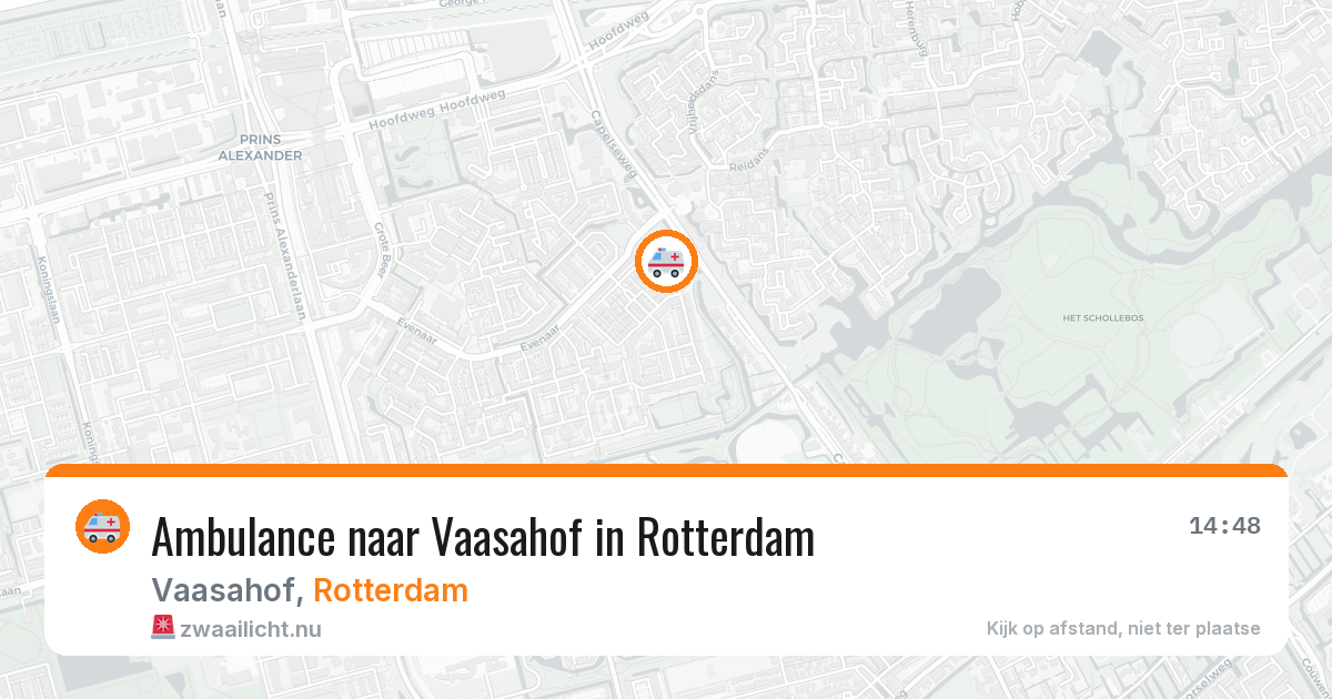 Ambulance naar Vaasahof in Rotterdam — 14 mei 2026