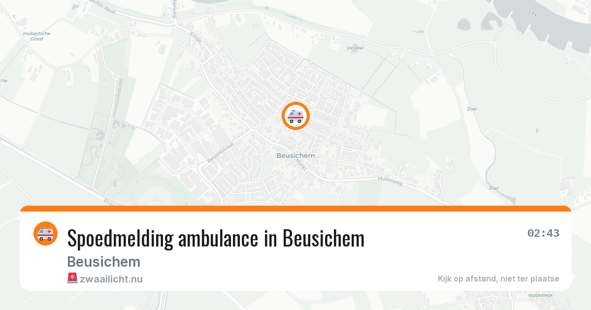 Spoedmelding ambulance in Beusichem — 15 feb 2026