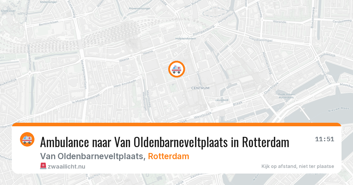 Ambulance naar Van Oldenbarneveltplaats in Rotterdam — 23 jul 2026