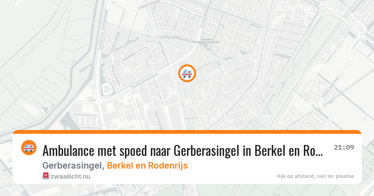 Ambulance met spoed naar Gerberasingel in Berkel en Rodenrijs — 26 mrt 2026