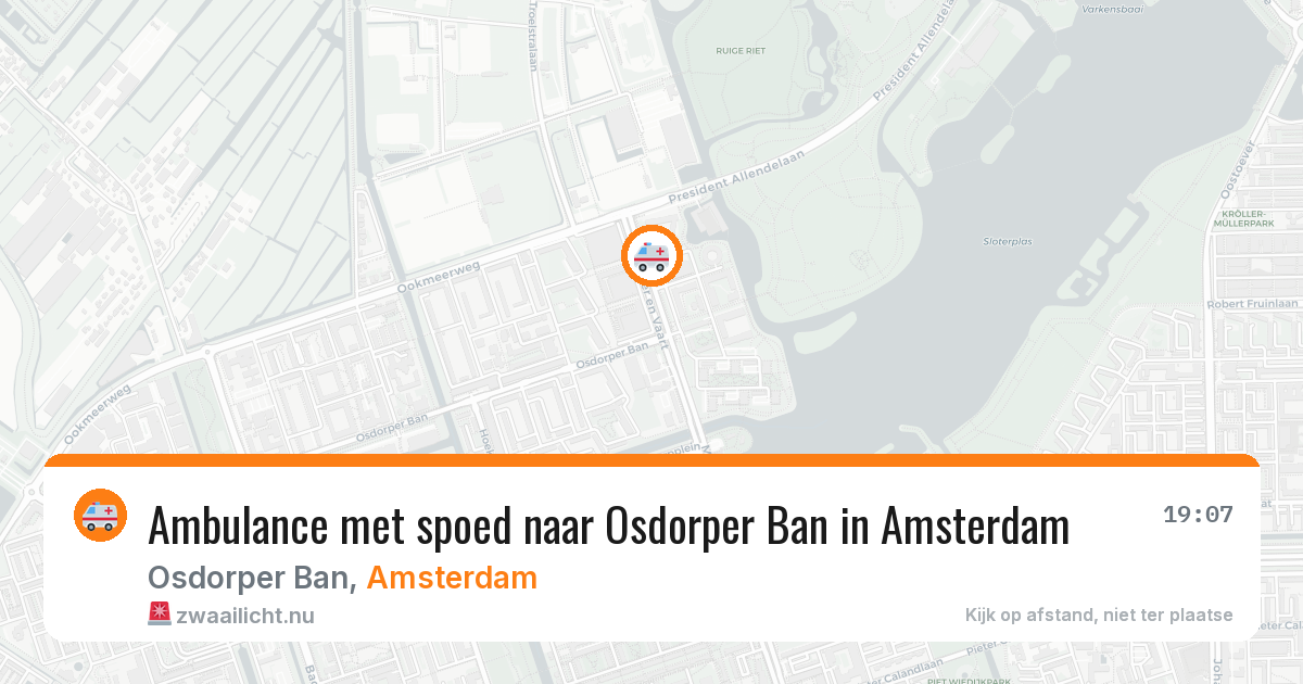 Ambulance met spoed naar Osdorper Ban in Amsterdam — 25 mei 2026