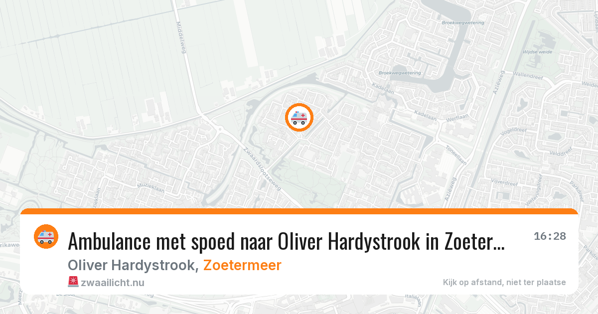 Ambulance met spoed naar Oliver Hardystrook in Zoetermeer — 29 mei 2026