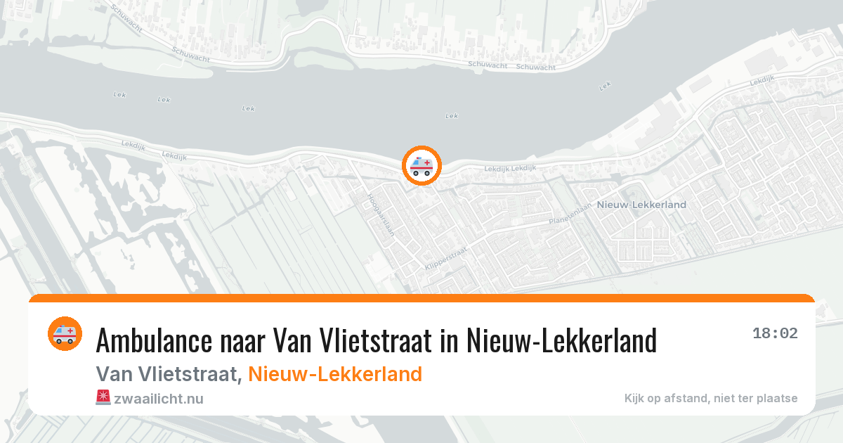 Ambulance naar Van Vlietstraat in Nieuw-Lekkerland — 15 jul 2026