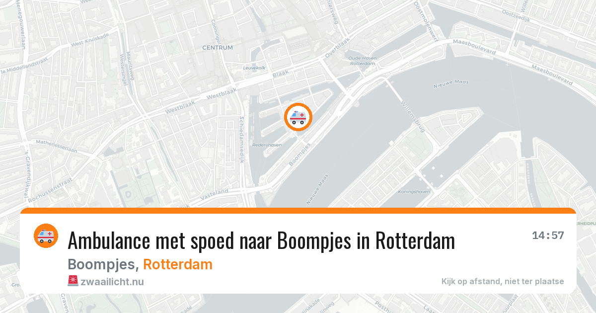 Ambulance met spoed naar Boompjes in Rotterdam — 2 jun 2026