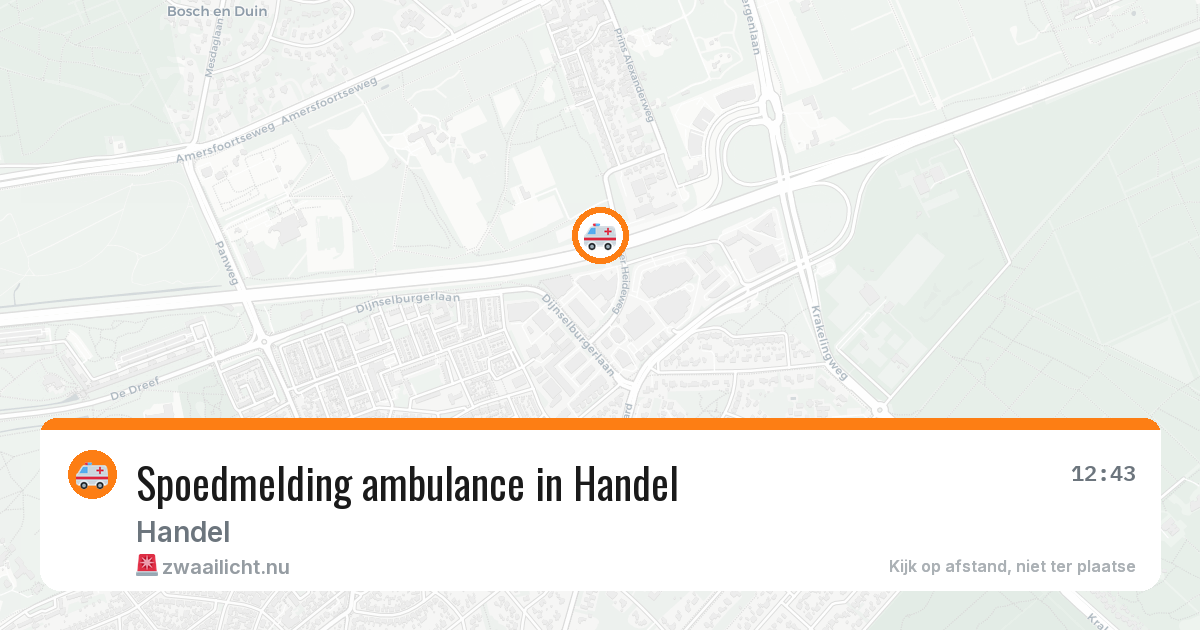 Spoedmelding ambulance in Handel — 23 mrt 2026
