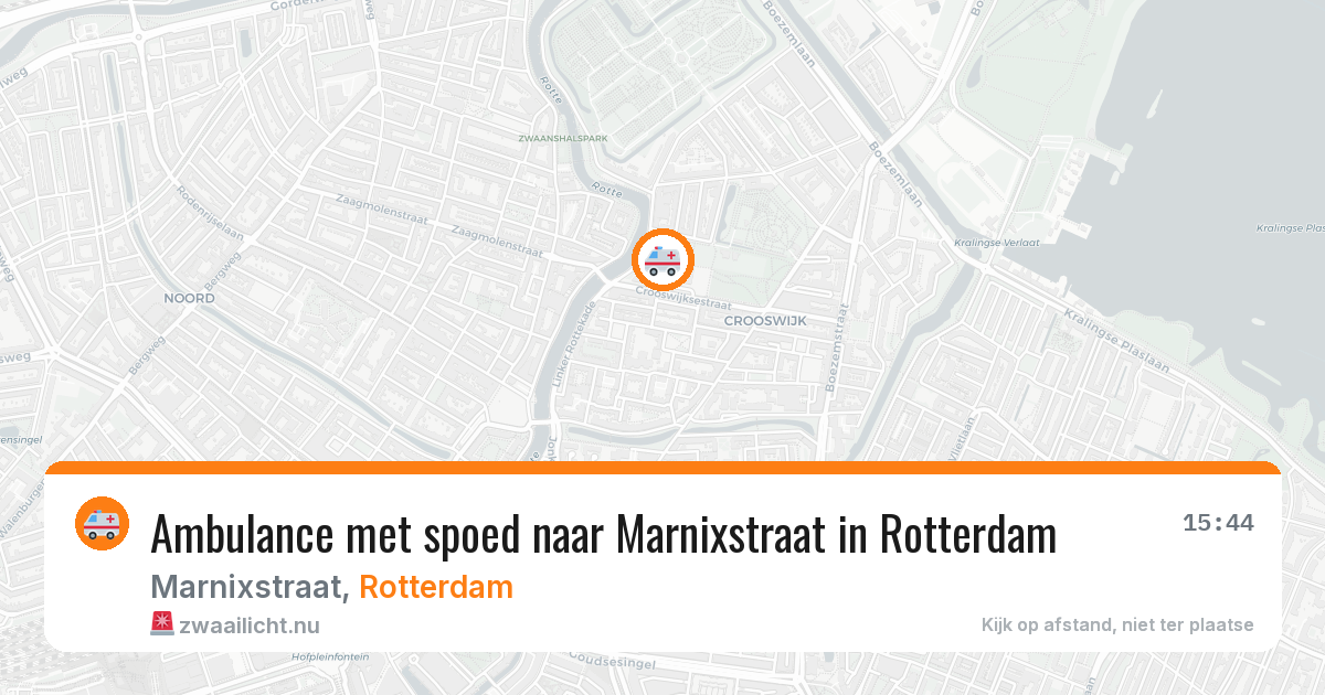 Ambulance met spoed naar Marnixstraat in Rotterdam — 12 jul 2026