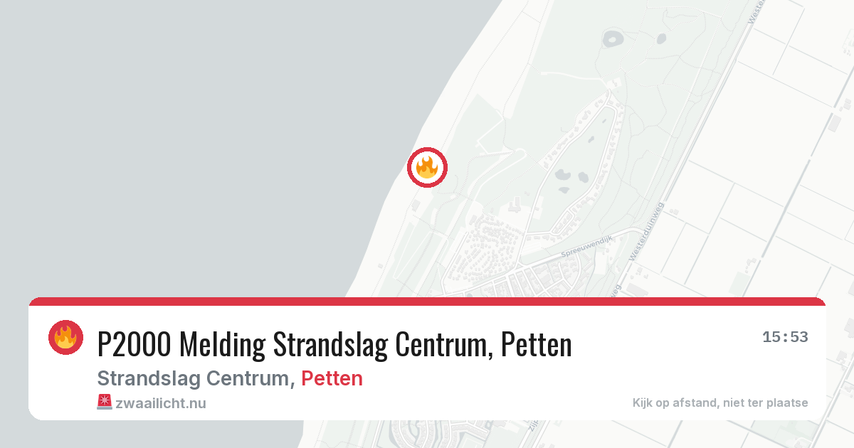 P2000 Melding Strandslag Centrum, Petten — 8 feb 2026