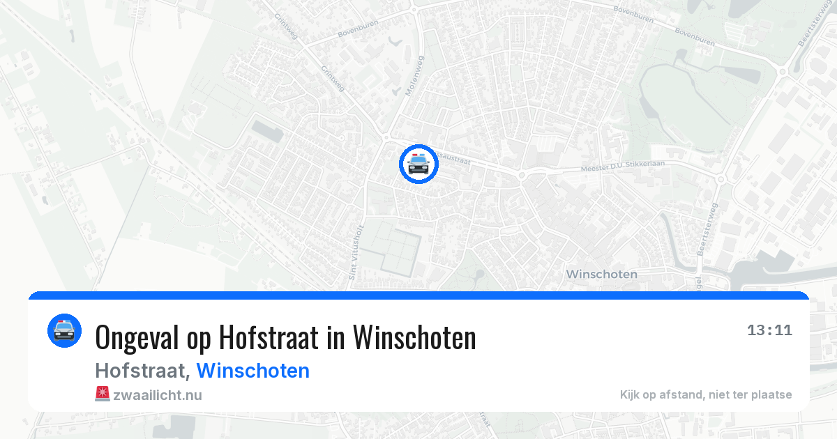 Ongeval op Hofstraat in Winschoten — 2 mei 2026