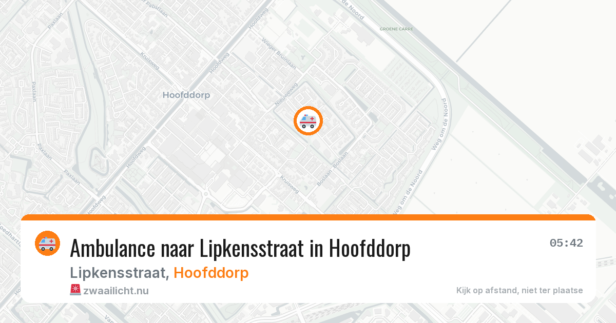 Ambulance naar Lipkensstraat in Hoofddorp — 19 mei 2026