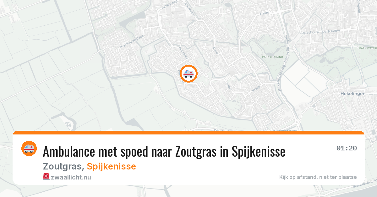 Ambulance met spoed naar Zoutgras in Spijkenisse — 29 mrt 2026