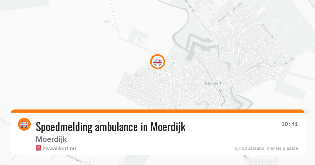 Spoedmelding ambulance in Moerdijk — 18 mei 2026