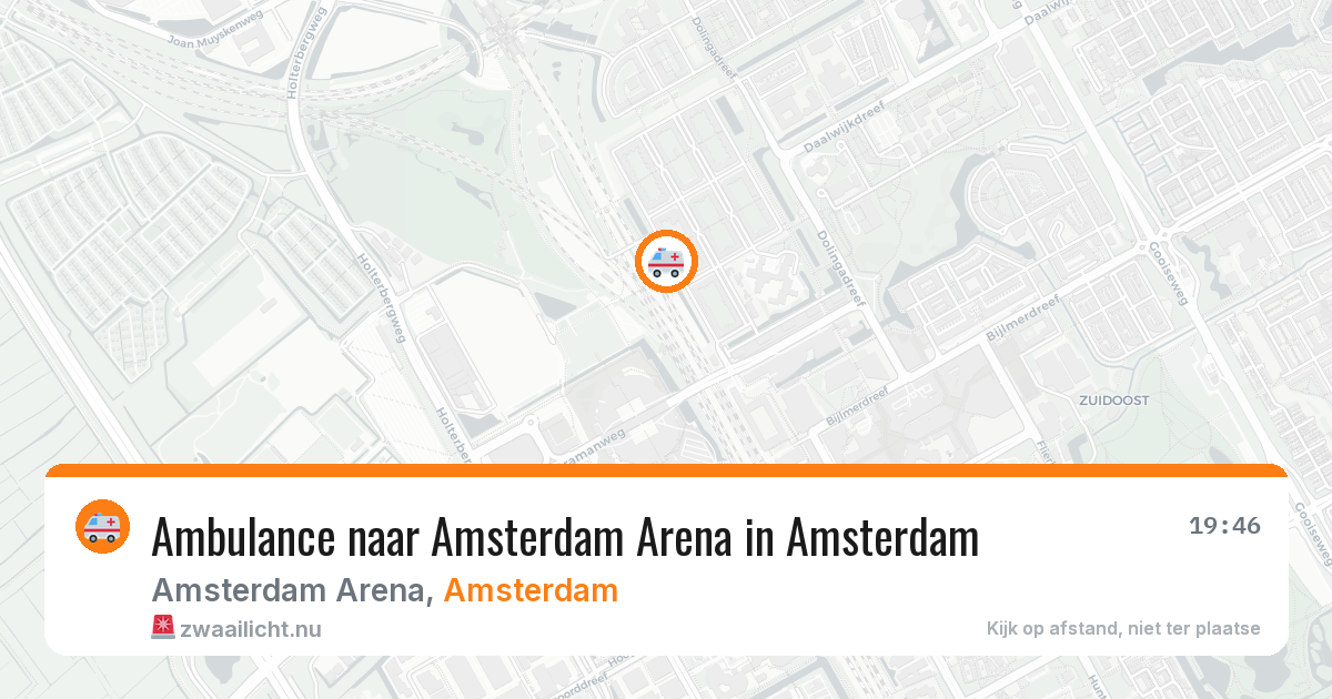 Ambulance naar Amsterdam Arena in Amsterdam — 16 mei 2026