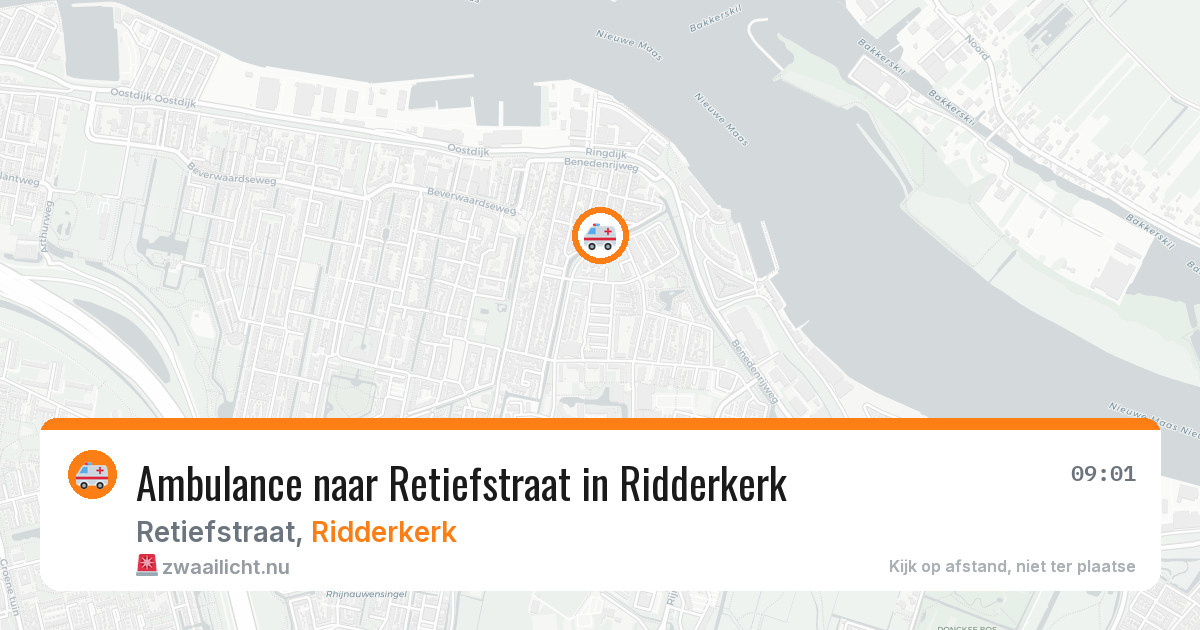 Ambulance naar Retiefstraat in Ridderkerk — 18 jul 2026