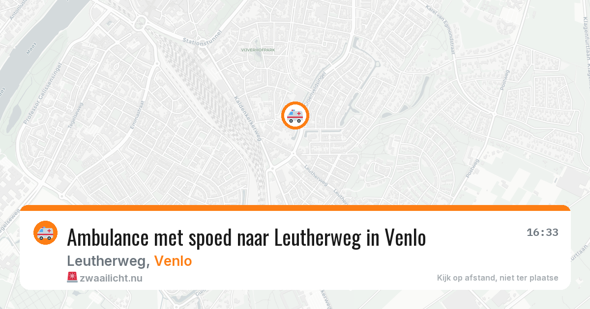 Ambulance met spoed naar Leutherweg in Venlo — 26 apr 2026