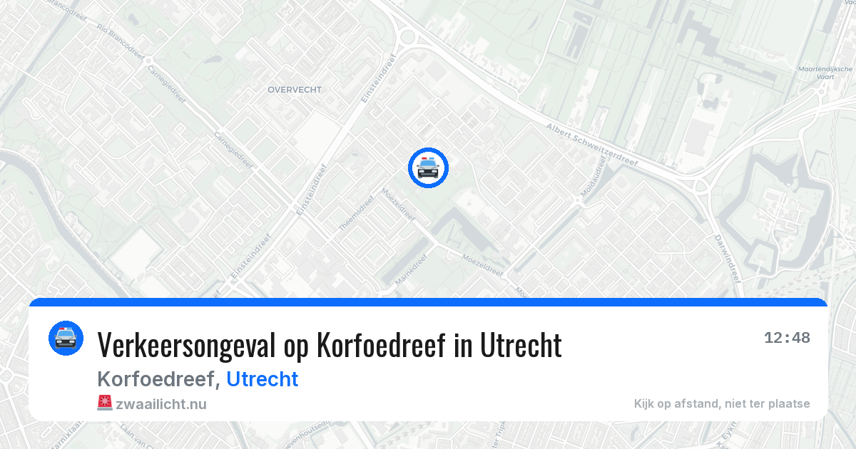 Verkeersongeval op Korfoedreef in Utrecht — 17 jan 2026