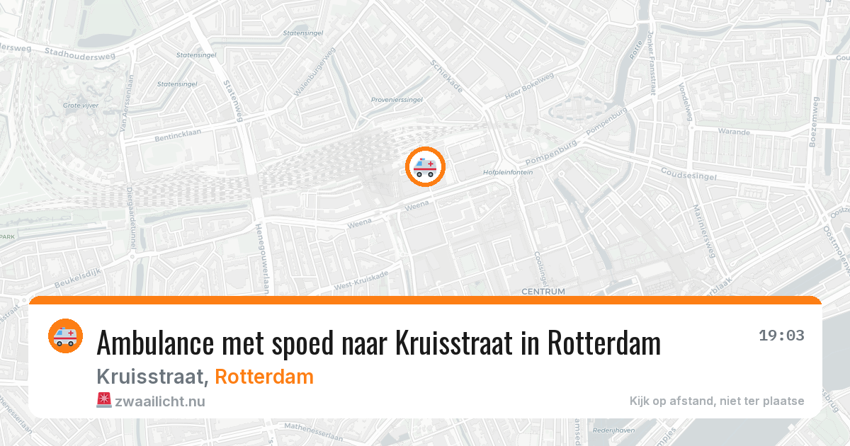Ambulance met spoed naar Kruisstraat in Rotterdam — 5 apr 2026