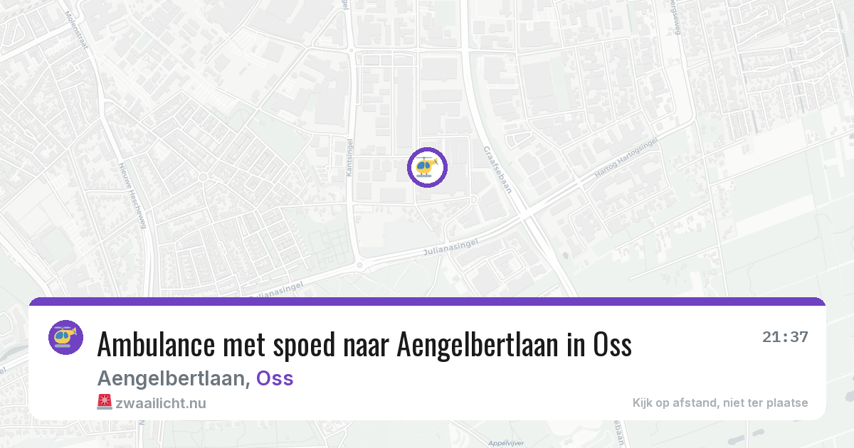 Ambulance met spoed naar Aengelbertlaan in Oss — 5 jun 2026