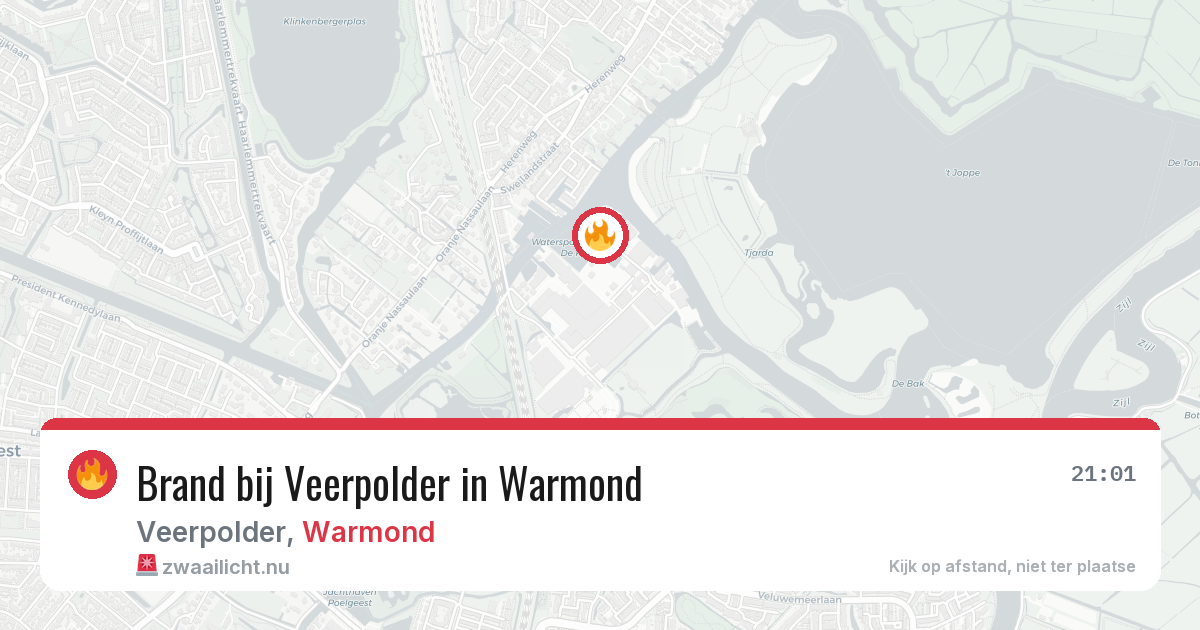 Brand bij Veerpolder in Warmond — 9 jun 2026