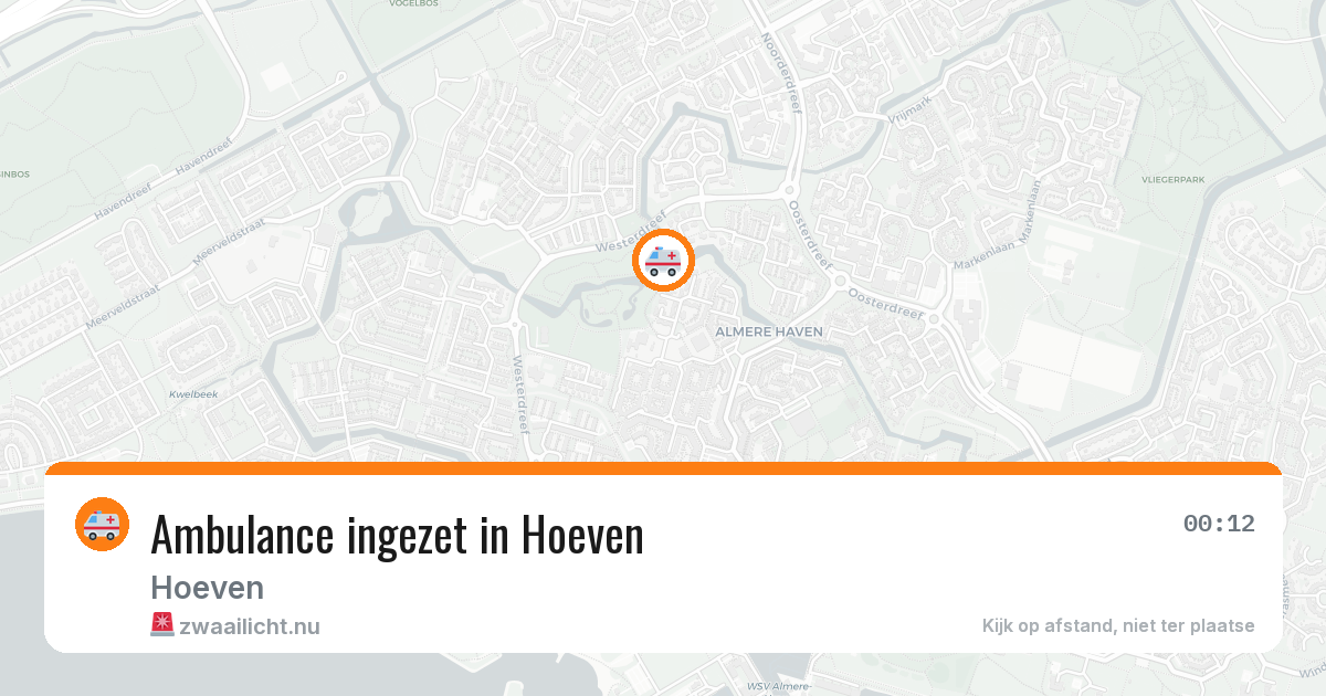 Ambulance ingezet in Hoeven — 16 jul 2026