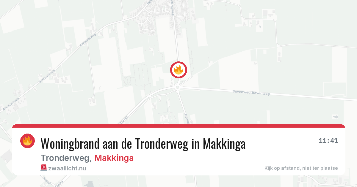 Woningbrand aan de Tronderweg in Makkinga — 2 apr 2026
