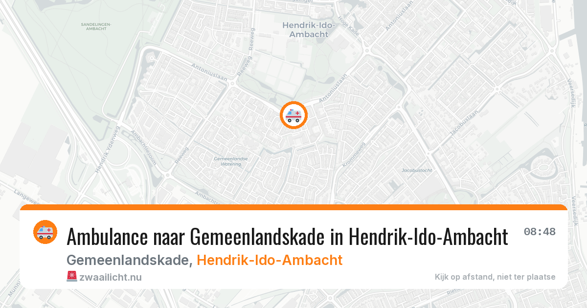 Ambulance naar Gemeenlandskade in Hendrik-Ido-Ambacht — 25 jul 2026