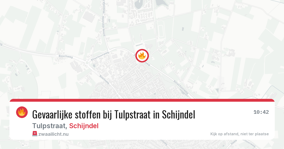 Gevaarlijke stoffen bij Tulpstraat in Schijndel — 4 mei 2026