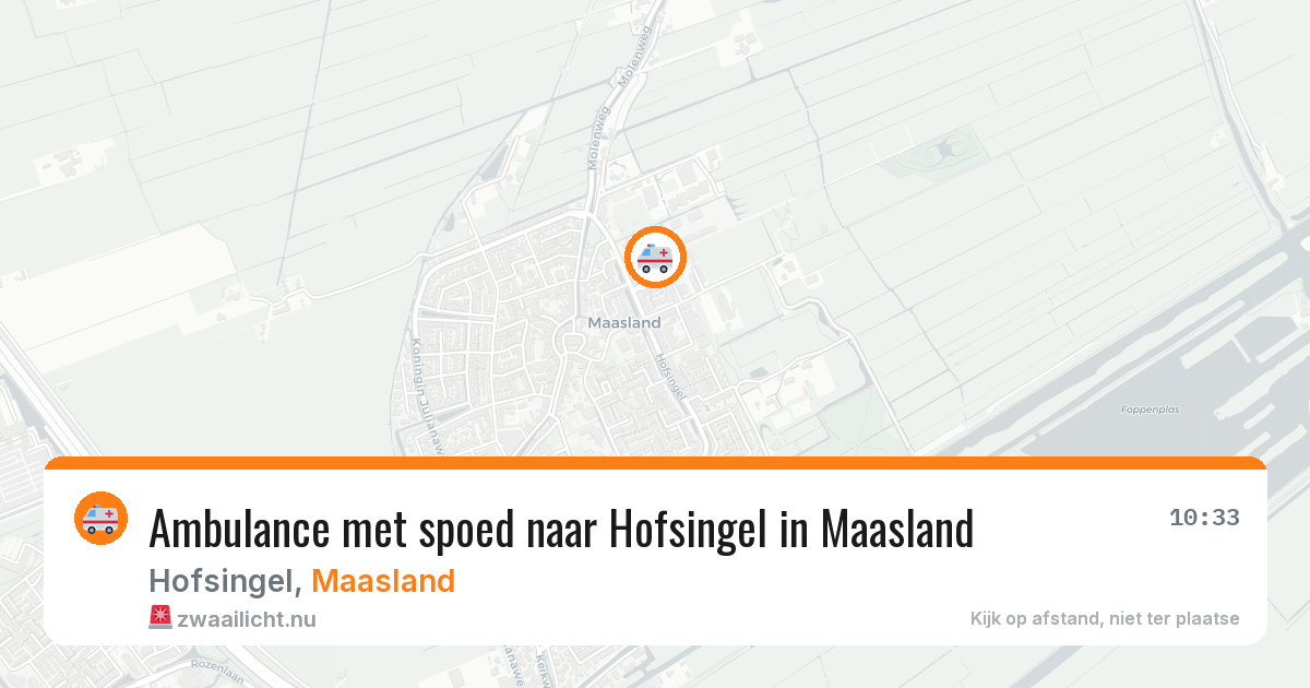 Ambulance met spoed naar Hofsingel in Maasland — 8 mei 2026