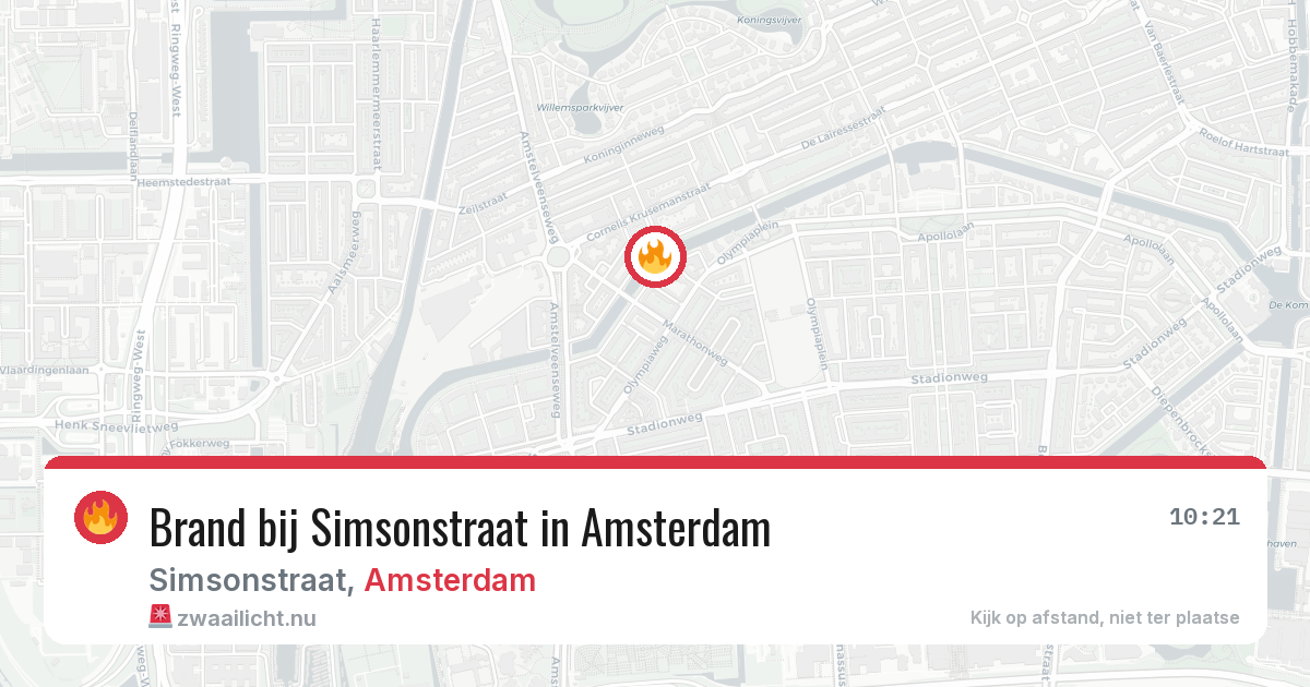 Brand bij Simsonstraat in Amsterdam — 16 jul 2026