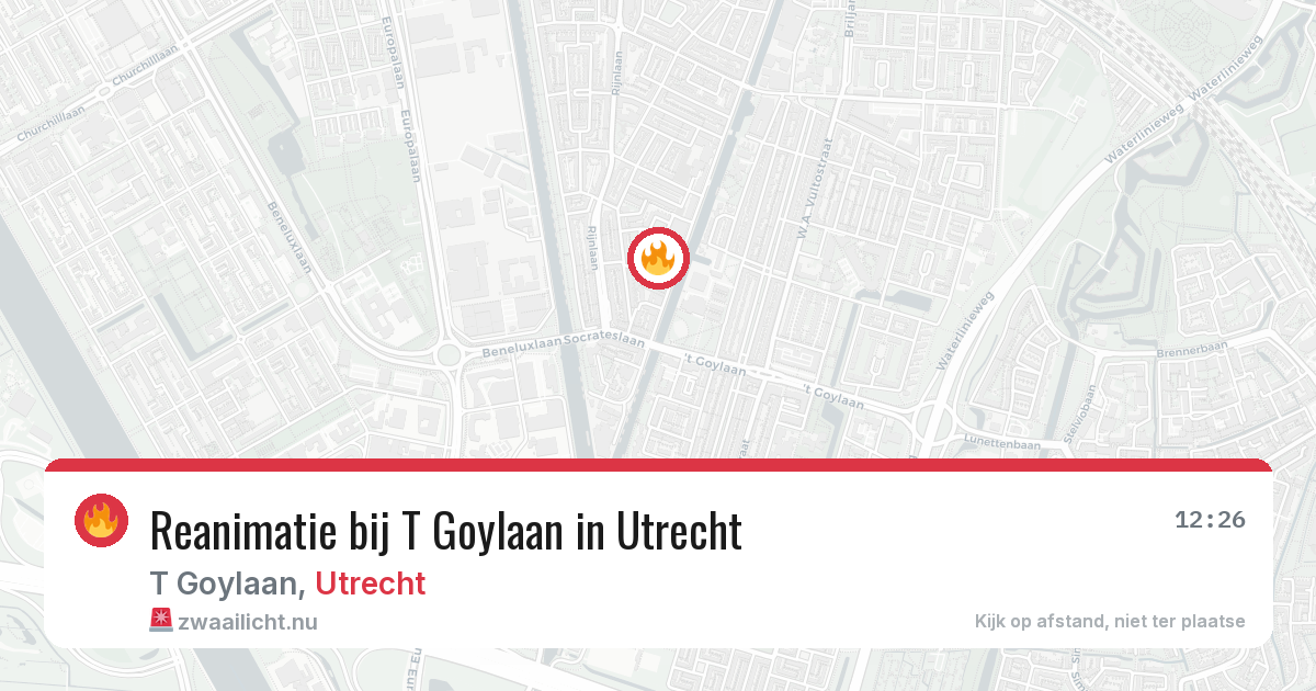 Reanimatie bij T Goylaan in Utrecht — 18 mei 2026
