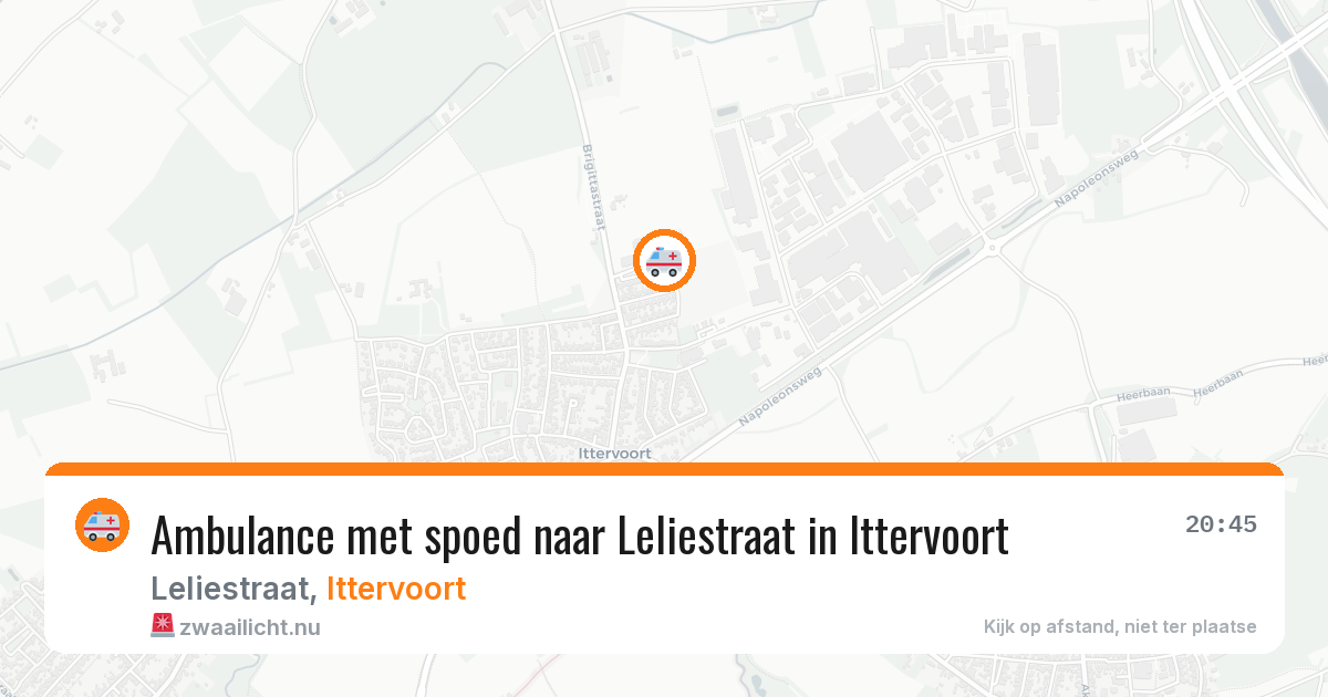 Ambulance met spoed naar Leliestraat in Ittervoort — 7 jul 2026