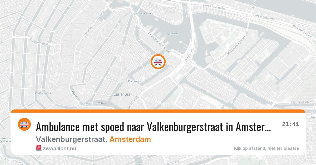 Ambulance met spoed naar Valkenburgerstraat in Amsterdam — 26 jul 2026