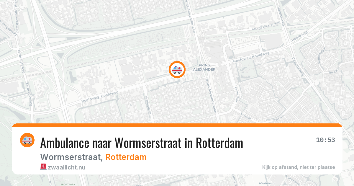 Ambulance naar Wormserstraat in Rotterdam — 12 jul 2026
