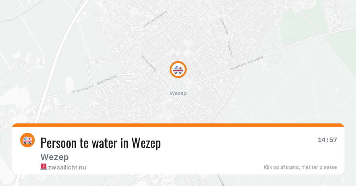 Persoon te water in Wezep — 7 jul 2026