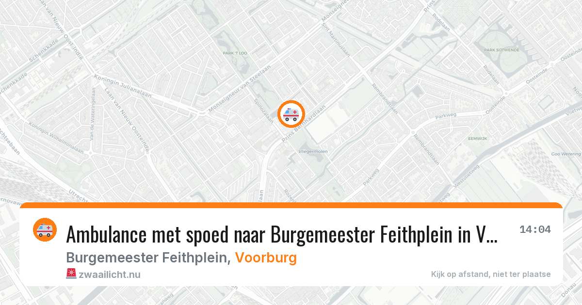 Ambulance met spoed naar Burgemeester Feithplein in Voorburg — 12 mei 2026