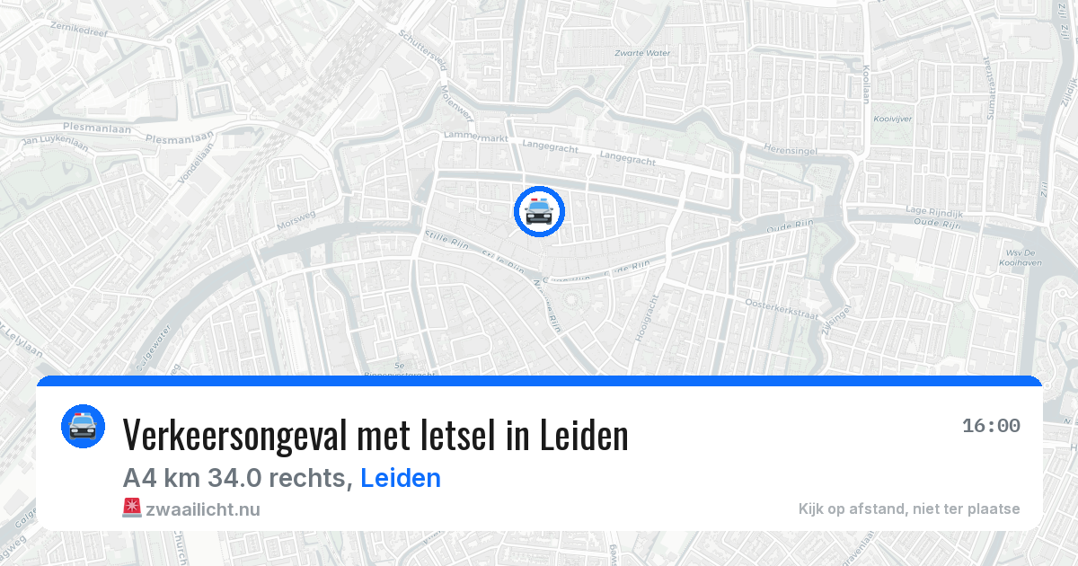 Verkeersongeval met letsel in Leiden — 12 jul 2026
