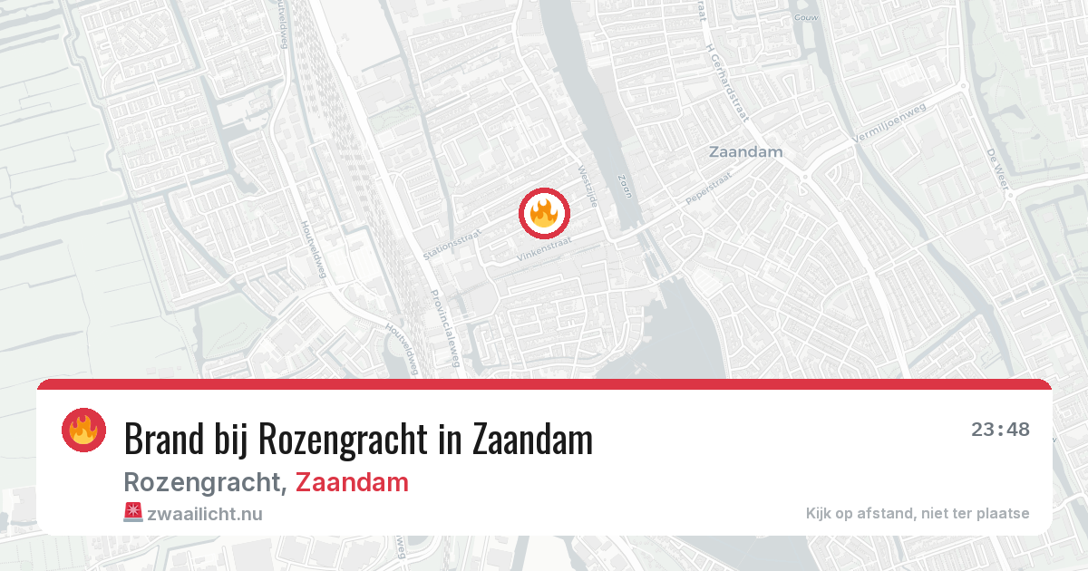 Brand bij Rozengracht in Zaandam — 29 mei 2026
