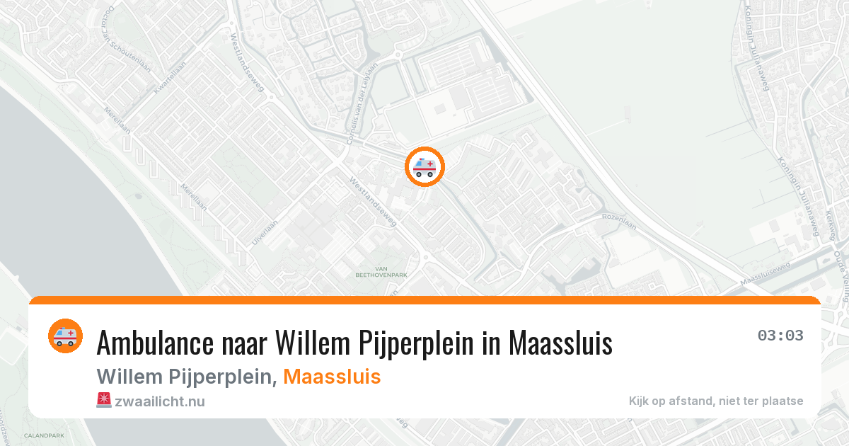 Ambulance naar Willem Pijperplein in Maassluis — 18 mrt 2026