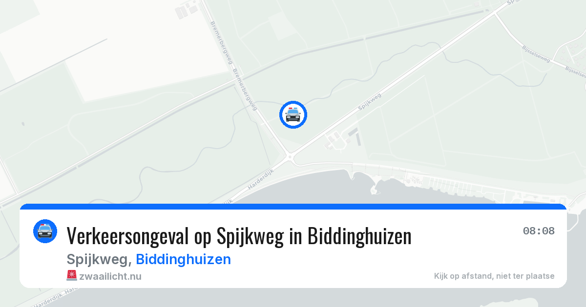 Verkeersongeval op Spijkweg in Biddinghuizen — 22 jul 2026