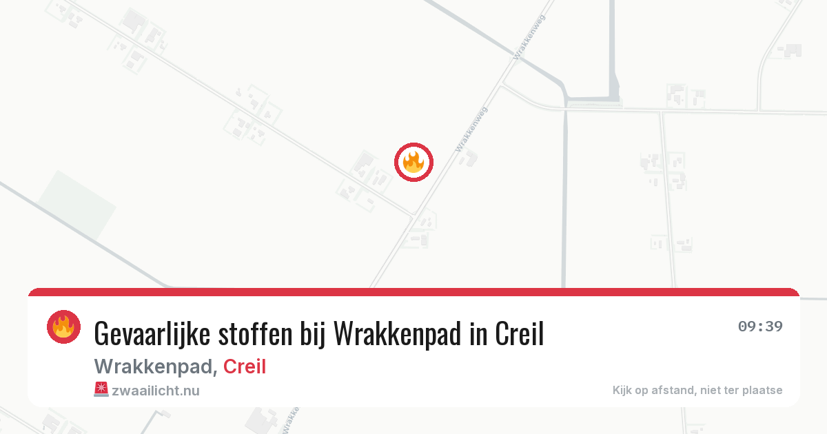 Gevaarlijke stoffen bij Wrakkenpad in Creil — 6 jun 2026