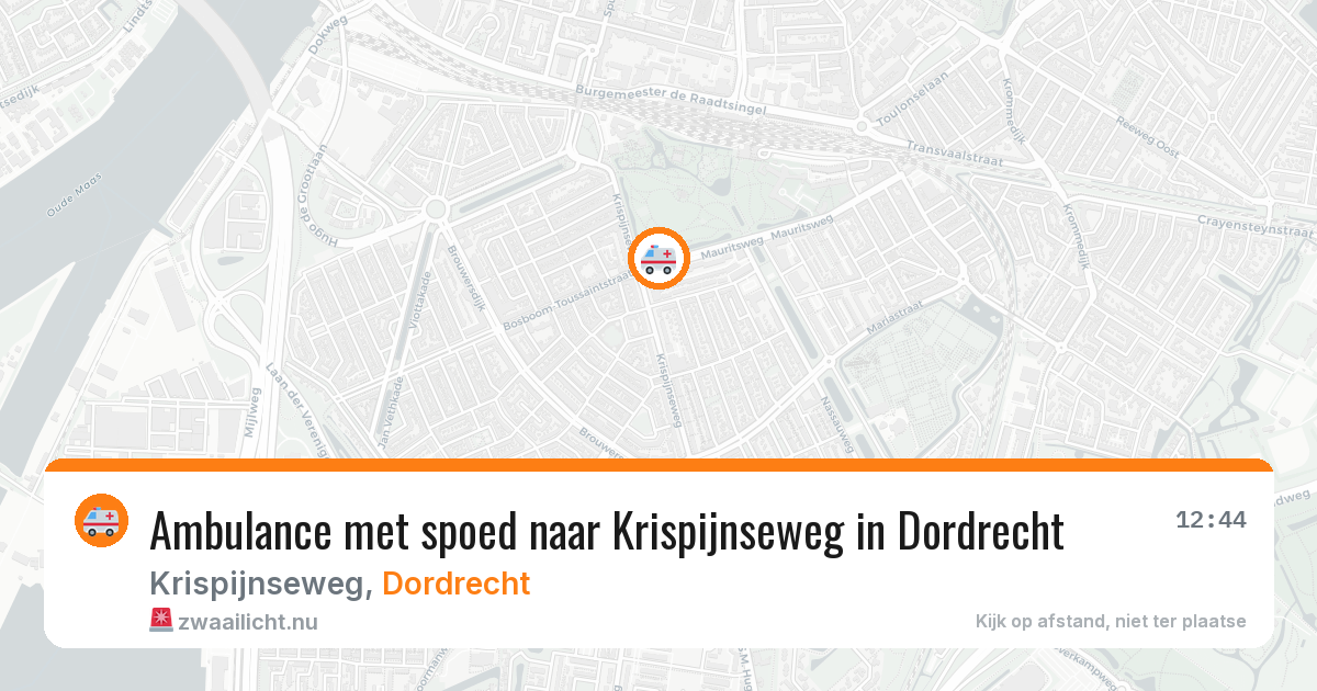 Ambulance met spoed naar Krispijnseweg in Dordrecht — 30 mrt 2026