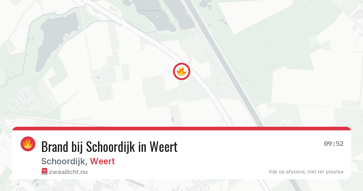 Brand bij Schoordijk in Weert — 22 jul 2026