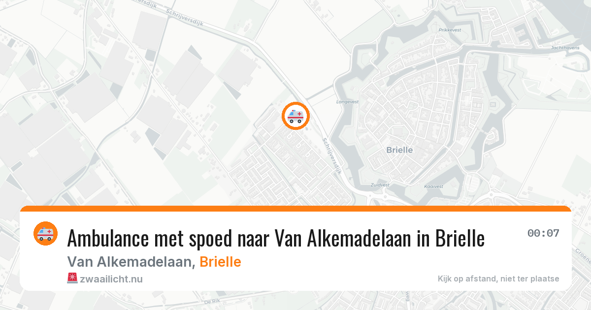 Ambulance met spoed naar Van Alkemadelaan in Brielle — 26 jul 2026
