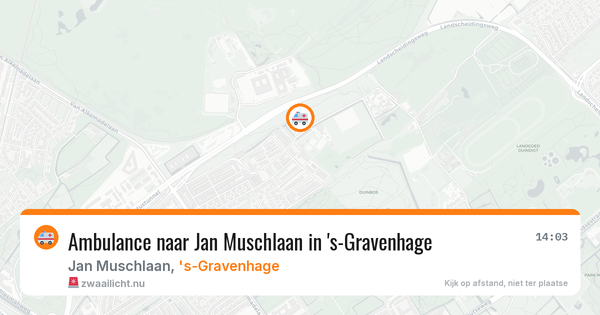 Ambulance naar Jan Muschlaan in 's-Gravenhage — 20 apr 2026