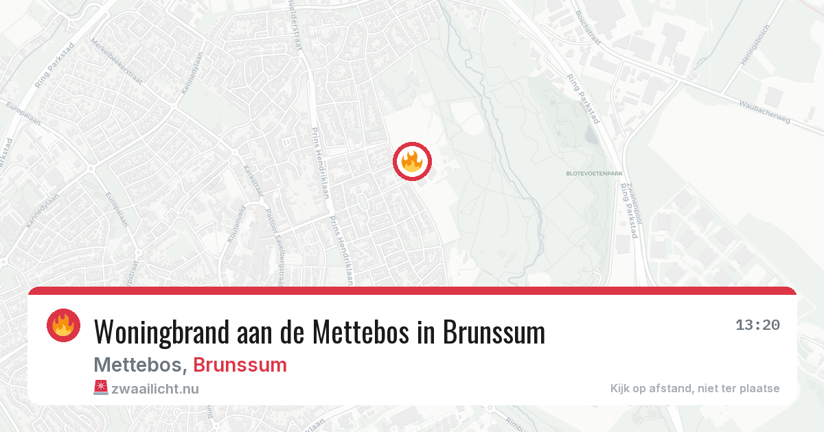 Woningbrand aan de Mettebos in Brunssum — 26 mrt 2026